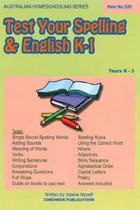 Test Your Spelling and English  K-1 Test Your Spelling and English  K-1
