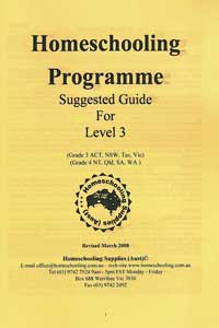Suggested Homeschooling Guide for Level 3