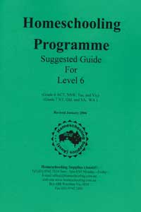 Suggested Homeschooling Guide for Level 6