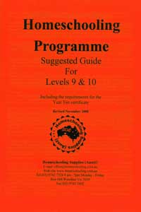 Suggested Homeschooling Guide for Levels 9 & 10