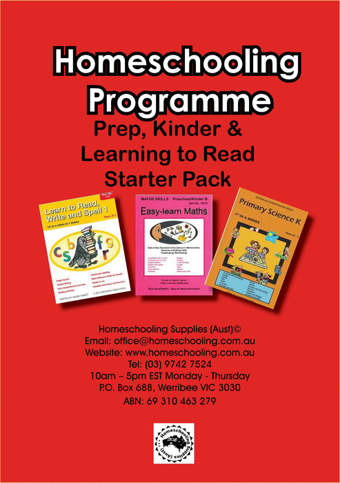 Homeschooling Prep, Kinder & Learning to Read starter pack